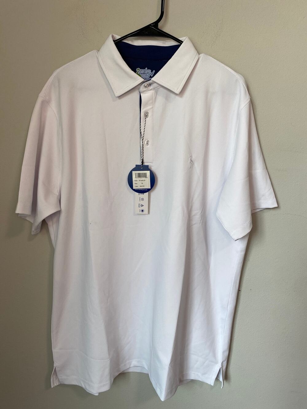 New Tailor Byrd Men's White Golf Polo Size XL
